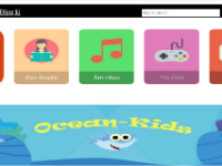 Giao diện website vui chơi dành cho trẻ nhỏ