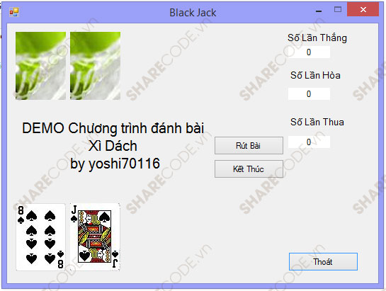 Code game đánh bài Xi Dách,game (Black jack) C#,code đánh bài,game black jack,game chơi tú,game đánh bài