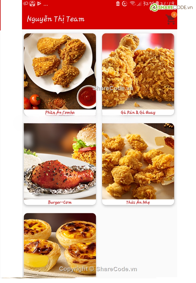 đặt đồ ăn,App đồ ăn,androi,báo cáo,java