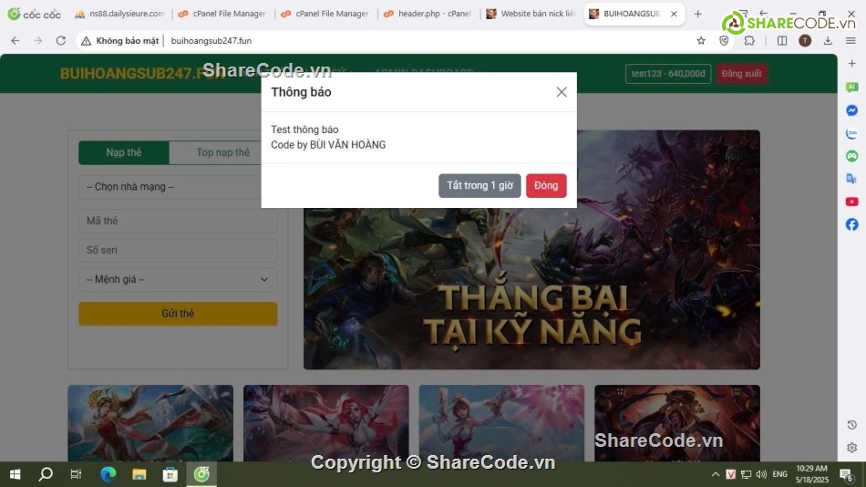 bán acc liên quân,bán acc tự động,bán acc,Code liên quân