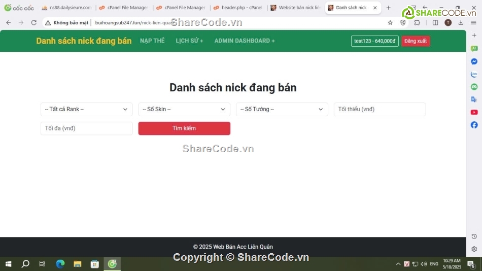 bán acc liên quân,bán acc tự động,bán acc,Code liên quân