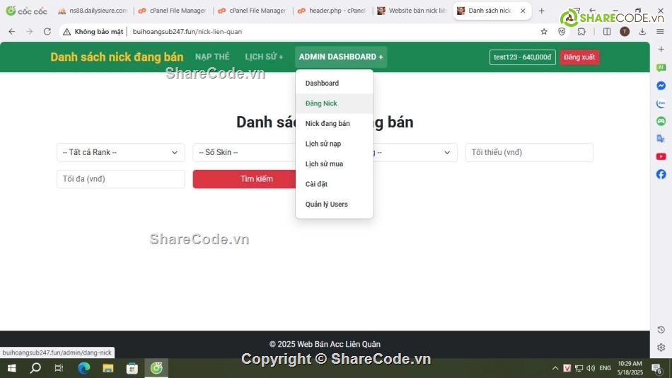 bán acc liên quân,bán acc tự động,bán acc,Code liên quân