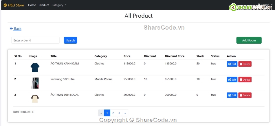 Web bán hàng,code java,Java Springboot,sharecode,code web