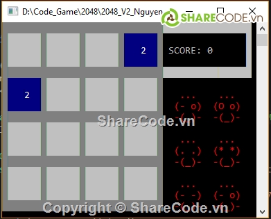 Game 2048 C++,How to make game 2048 with c++,Game 2048 for newbie,Cách làm game 2048 bằng C++,Game 2048,2048