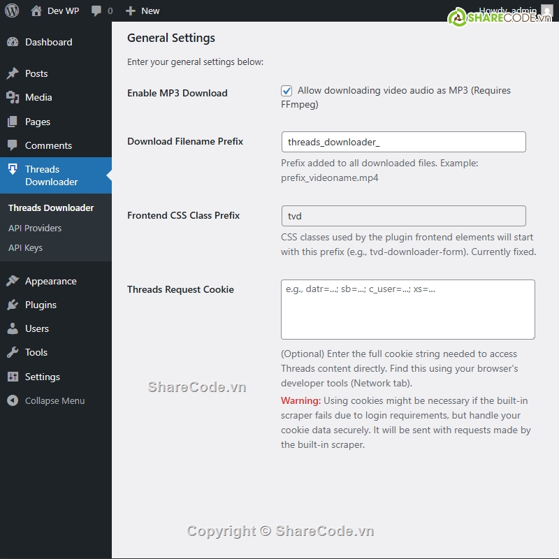 Share code threads video downloader,threads video downloader plugin wordpress,plugin threads video downloader,vietbase