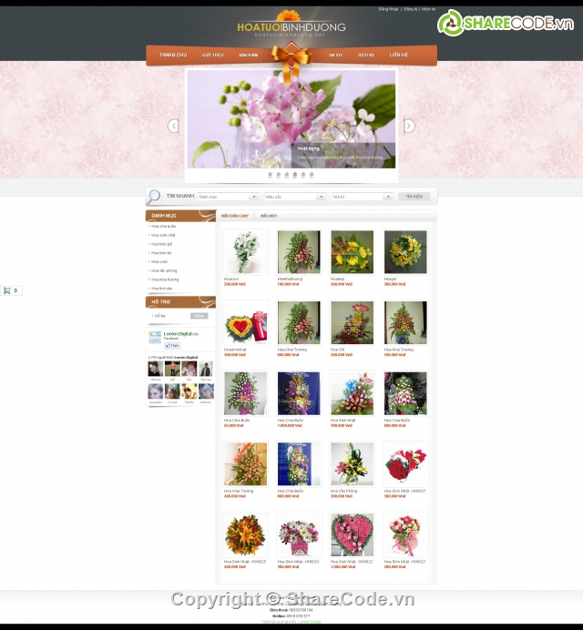 web ban hoa,ban hang online,web giới thiệu,website ban hoa,web cửa hàng hoa,web shop bán hoa