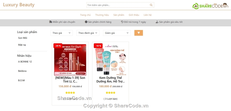 code Java,web mỹ phẩm,web,website mỹ phẩm,Source website
