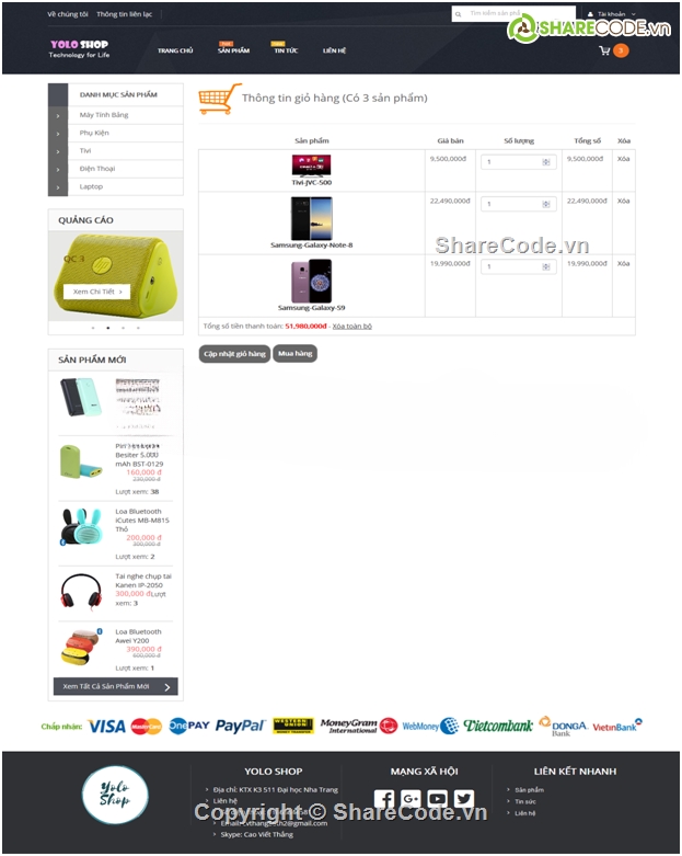 web php,web bán hàng php,full báo cáo,bán hàng php