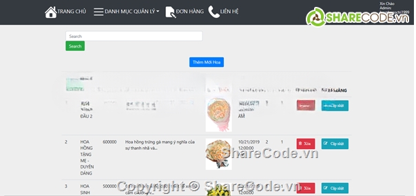 bán hoa,asp.net mvc,đầy đủ báo cáo