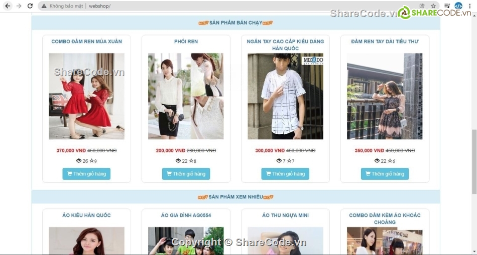 Code web bán hàng,web php,web bán quần áo,web bán hàng php