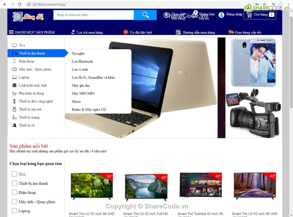 web php,đầy đủ chức năng,web bán hàng php