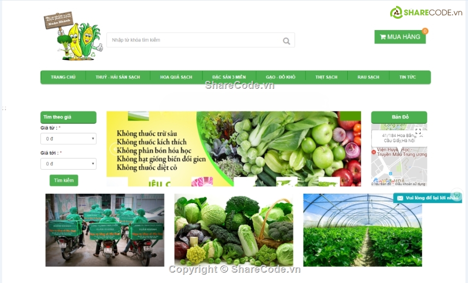 code web ẩm thực,web bán hàng php,thực phẩm sạch