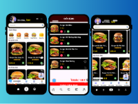(ANDROID JAVA + SQLITE + BÁO CÁO WORD) App đặt đồ ăn HAMBERGER android có quản trị và người dùng, đánh giá sản phẩm sau khi mua, đặt hàng, tiến trình thực hiện đơn hàng, các chức năng. thêm, sửa, xóa