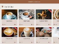 Bảng điều khiển quán cà phê