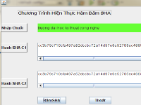 Chương trình thuật toán băm MD5 và hàm băm SHA