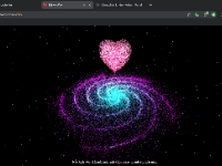 Code trái tim ngân hà 3D - asp.net
