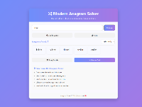 Công cụ giải anagram hiện đại sử dụng JavaScript