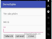 DEMO SQLITE EXAMPLE DỄ HIỄU