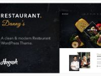 Free Dannys restaurant wordpress theme file and license