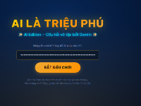 Game Ai Là Triệu Phú sử dụng AI