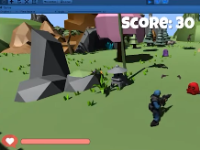 Game bắn zombie lợn con trong Unity