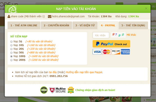 Hướng dẫn NẠP TIỀN vào tài khoản Nạp tiền qua momo, nạp qua chuyển khoản, nạp tiền qua thẻ atm, ví điện tử, nạp xu qua Bankplus, nạp xu qua bảo kim