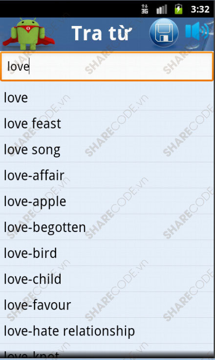 Full code ứng dụng  từ điển,từ điển anh việt trên Android,từ điển android,app từ điển,từ điển tiếng anh android,từ điển anh việt