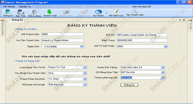 quản lý game thủ,source code quản lý,code quản lý game,quản lý người chơi game