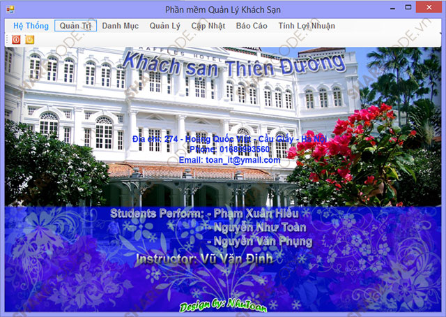 Code phần mềm quản lý khách sạn C#,quản lý khách sạn,quản lý nhà hàng,quản lý đặt phòng khách sạn,quản lý phòng khách sạn