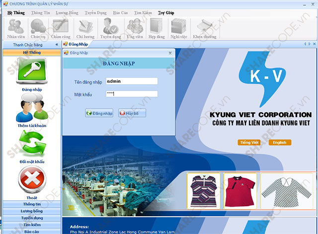 Phần mềm quản lý nhân sự, quản lý tiền lương cho công ty C#, quản lý tài sản, quản lý chấm công, quản lý nhân sự