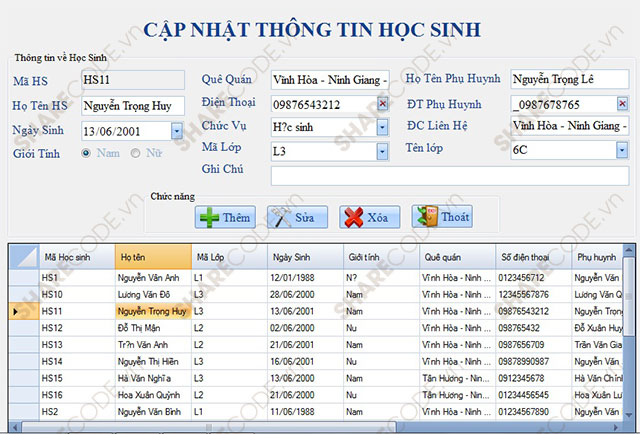 Phần mềm quản lý điểm,quản lý điểm học sinh,quản lý học sinh,quản lý điểm thi,quản lý môn học