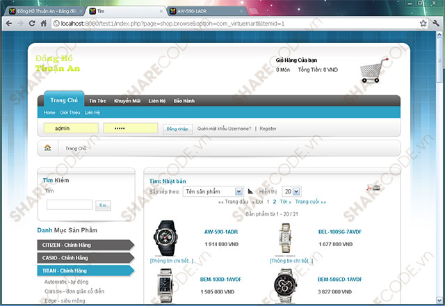 Full code Website giới thiệu,web bán đồng hồ Joomla,web bán hàng joomla,web bán đồng hồ,đồng hồ