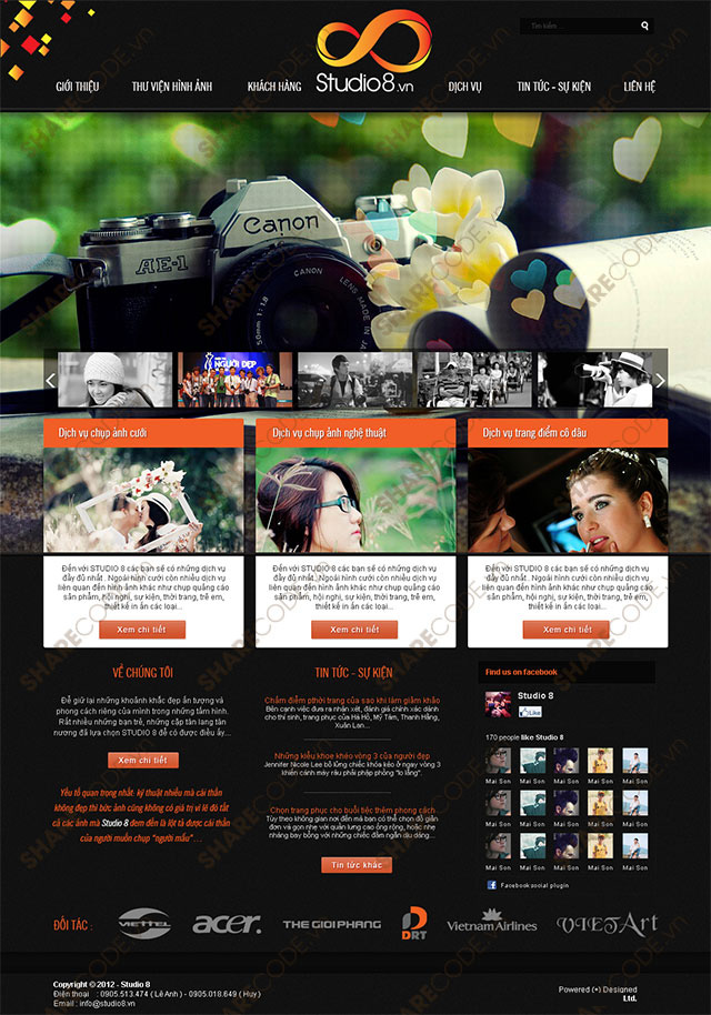 website ảnh viện áo cưới,web studio ảnh,web chụp ảnh,web album ảnh cưới,code web áo cưới,web ảnh viện áo cưới