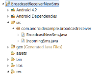 Incomming SMS Broadcast Receiver - Android Example