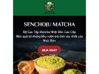 Mẫu landing page bán matcha, sản phẩm sơ chế sẵn - Tỷ lệ chuyển đổi cao