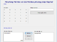 Mô phỏng phương pháp mã hóa Playfair trên C#