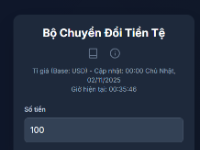 Share Source Website Bộ chuyển đổi tiền tệ nhanh và chính xác nhất