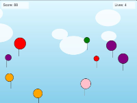 Trò chơi bắn bóng bay sử dụng javascript