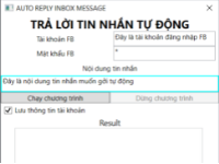 Tự động trả lời tin nhắn facebook bằng C#