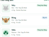 Ứng dụng chăm sóc thú cưng