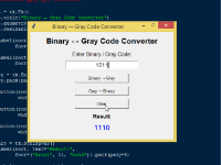 Ứng dụng chuyển đổi mã nhị phân sang mã Gray sử dụng Tkinter trong Python