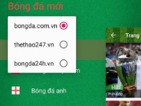 Ứng dụng đọc báo bóng đá online trên android với giao diện đẹp mắt