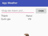 Ứng dụng dự báo thời tiết trên android