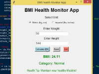 Ứng dụng theo dõi chỉ số BMI sử dụng Tkinter trong Python