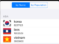 Ứng dụng tìm và xem thông tin các quốc gia theo vùng miền trên IOS