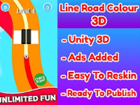 Unity Game Template - Line Road Colour 3D - (Unity 6000.0.25f1)