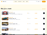 Web đặt lịch thuê xe tự lái