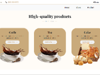 Web site php bán Cafe, Tea, Cake,...giao diện đẹp mắt