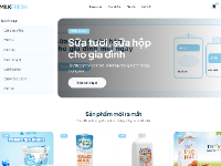 Website bán sữa tươi và sữa hộp