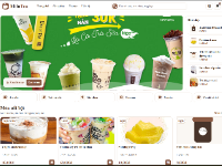 Website bán trà sữa và đồ uống